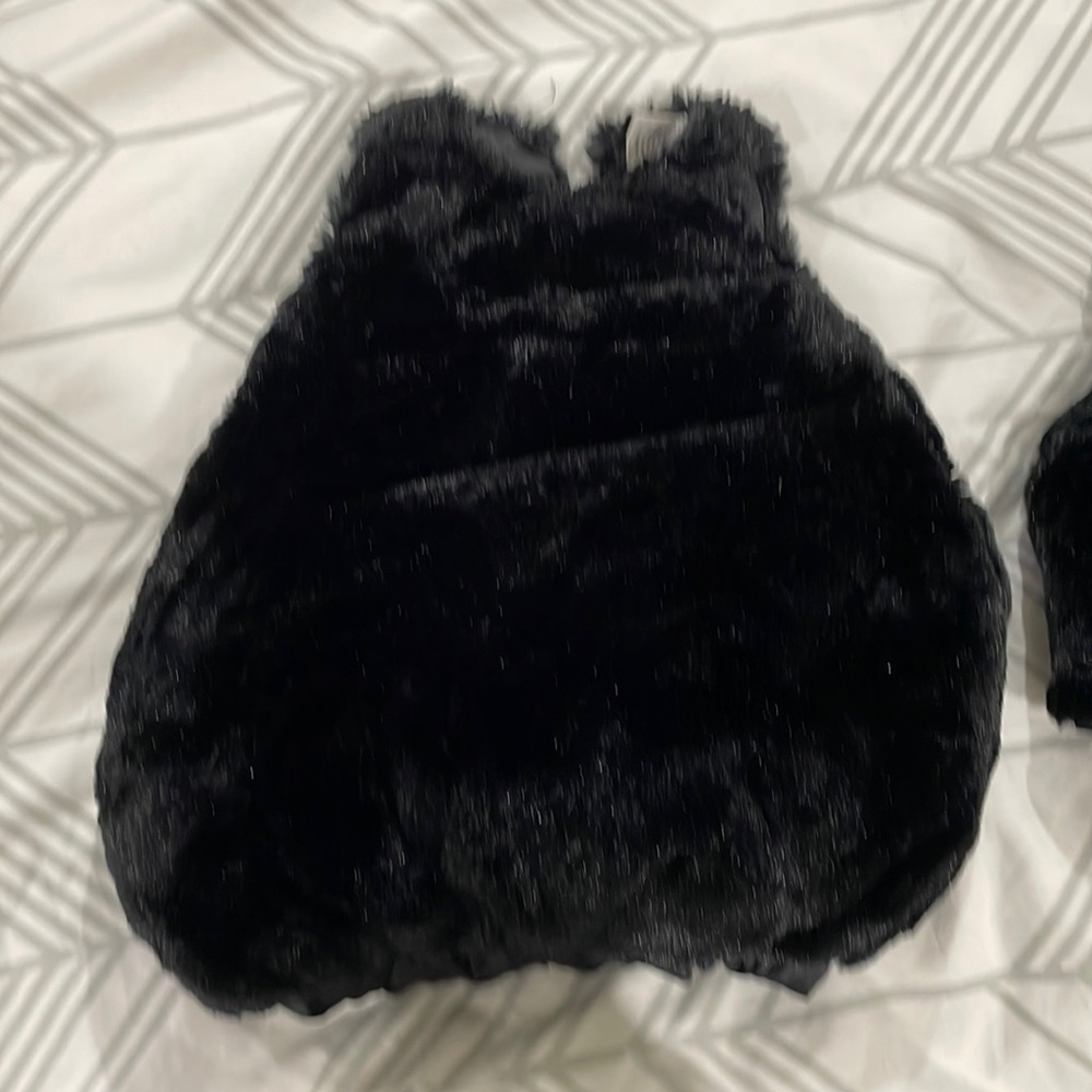 Fluffy black cat costume